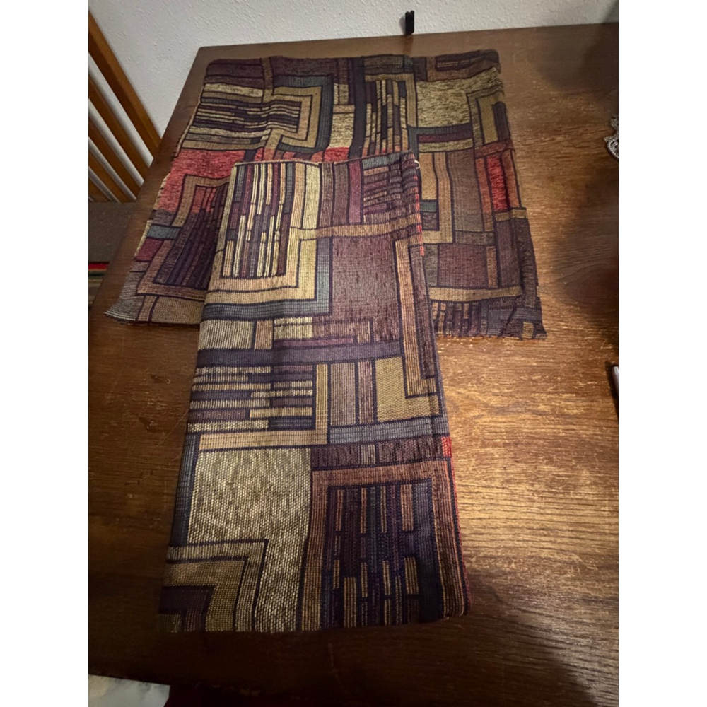 Siscovers Pillow Shams Set of 2 Brown Red Geometric Tapestry Southwest Boho 20x2
